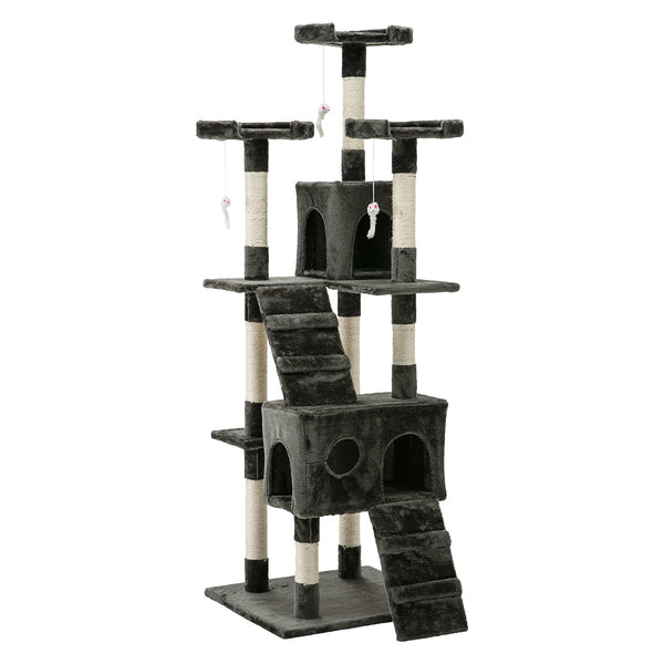 I.Pet Cat Tree 180Cm Trees Scratching Post Scratcher Tower Condo House Furniture Wood Furniture & Scratchers