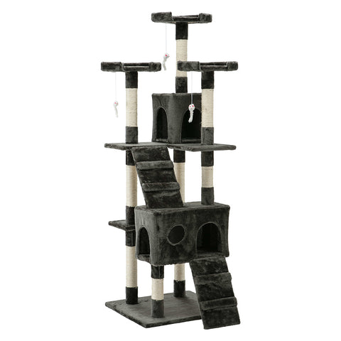 I.Pet Cat Tree 180Cm Trees Scratching Post Scratcher Tower Condo House Furniture Wood Furniture & Scratchers