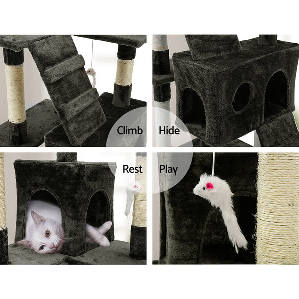 I.Pet Cat Tree 180Cm Trees Scratching Post Scratcher Tower Condo House Furniture Wood Furniture & Scratchers