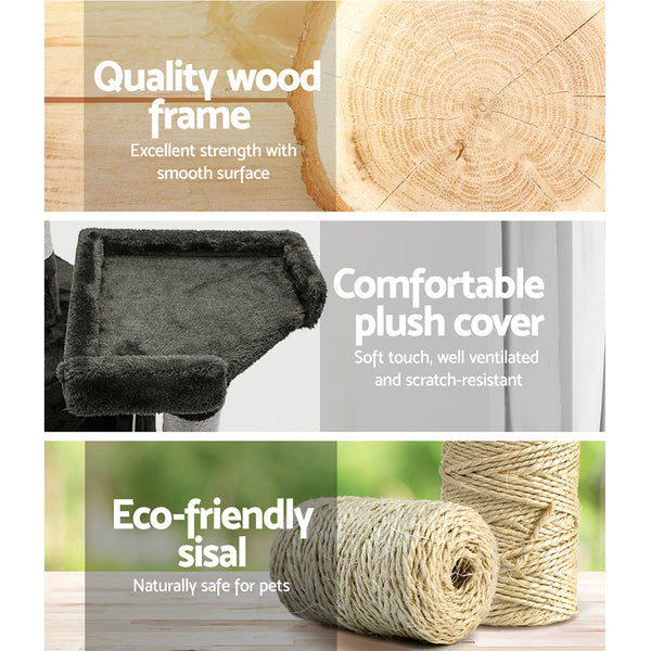 I.Pet Cat Tree 180Cm Trees Scratching Post Scratcher Tower Condo House Furniture Wood Furniture & Scratchers