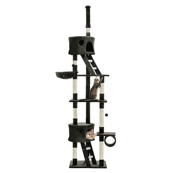 I.Pet Cat Tree 260Cm Trees Scratching Post Scratcher Tower Condo House Furniture Wood Furniture & Scratchers