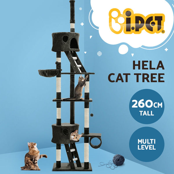 I.Pet Cat Tree 260Cm Trees Scratching Post Scratcher Tower Condo House Furniture Wood Furniture & Scratchers