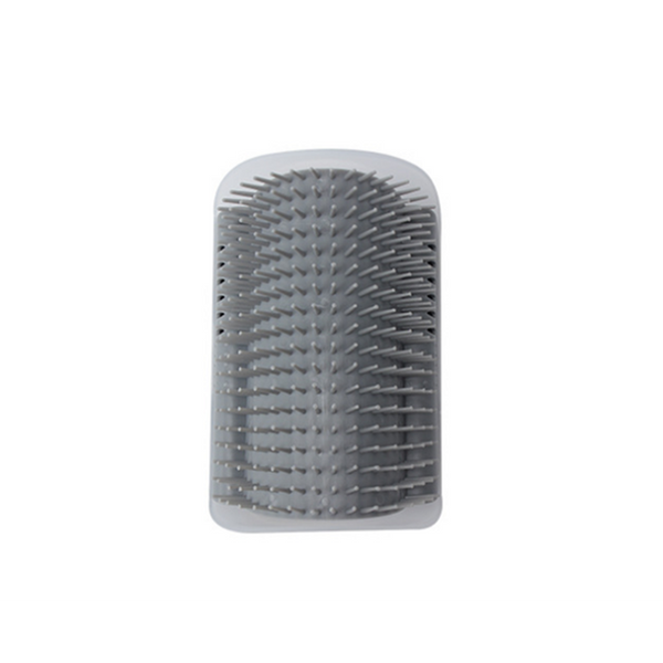 Pet Cat Rubber Corner Massage Scratch Comb Grey Dog Grooming