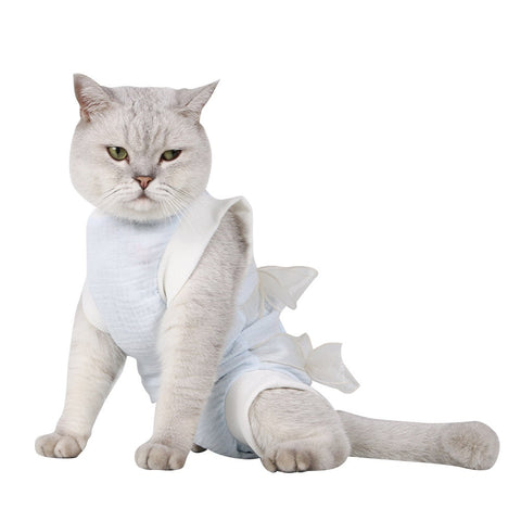 Pet Cat Surgery Recovery Suit E-Collar Alternative For Abdominal Wounds Or Skin Disorders