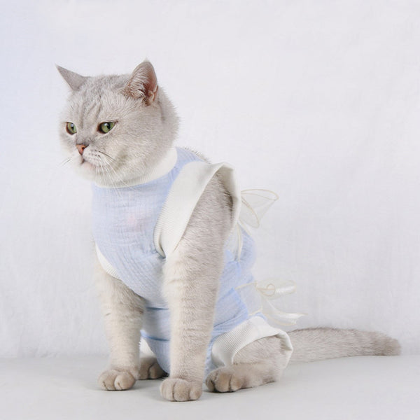 Pet Cat Surgery Recovery Suit E-Collar Alternative For Abdominal Wounds Or Skin Disorders