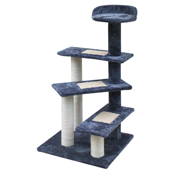 I.Pet Cat Tree 100Cm Trees Scratching Post Scratcher Tower Condo House Furniture Wood Steps Furniture & Scratchers