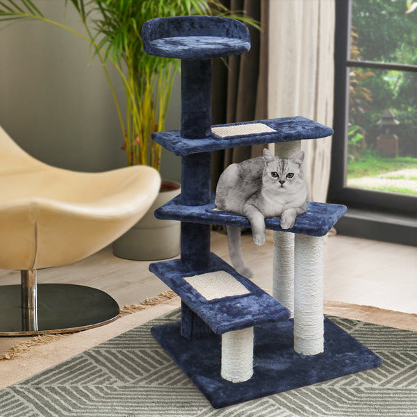 I.Pet Cat Tree 100Cm Trees Scratching Post Scratcher Tower Condo House Furniture Wood Steps Furniture & Scratchers