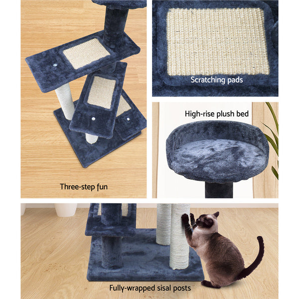 I.Pet Cat Tree 100Cm Trees Scratching Post Scratcher Tower Condo House Furniture Wood Steps Furniture & Scratchers