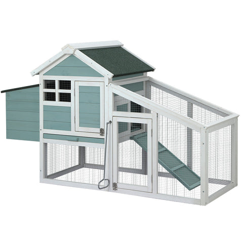 I.Pet Chicken Coop Rabbit Hutch Large House Run Cage Outdoor Small Animal Cages & Hutches