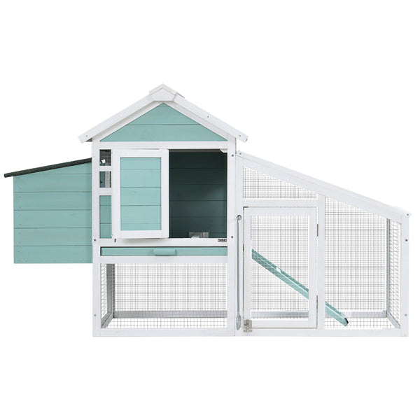 I.Pet Chicken Coop Rabbit Hutch Large House Run Cage Outdoor Small Animal Cages & Hutches