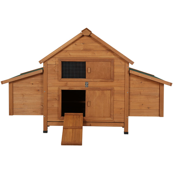 I.Pet Chicken Coop Large Rabbit Hutch House Run Cage Outdoor Small Animal Cages & Hutches