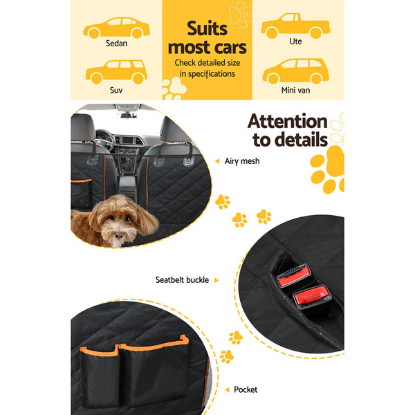 I.Pet Car Seat Cover Dog Hammock Protector Back Waterproof Belt Non Slip Mat Pet Transport