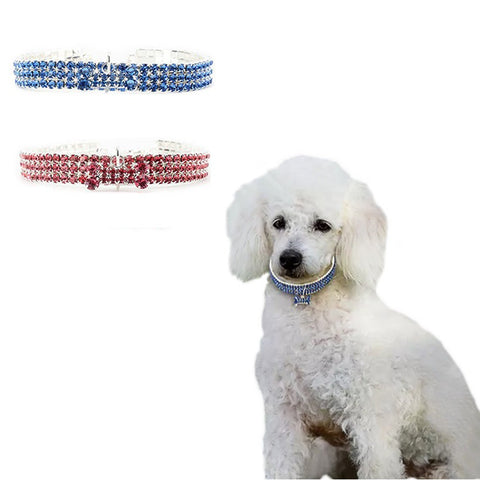 Pet Diamante Collar Bling Rhinestones Wedding Party Walking Dog Collars