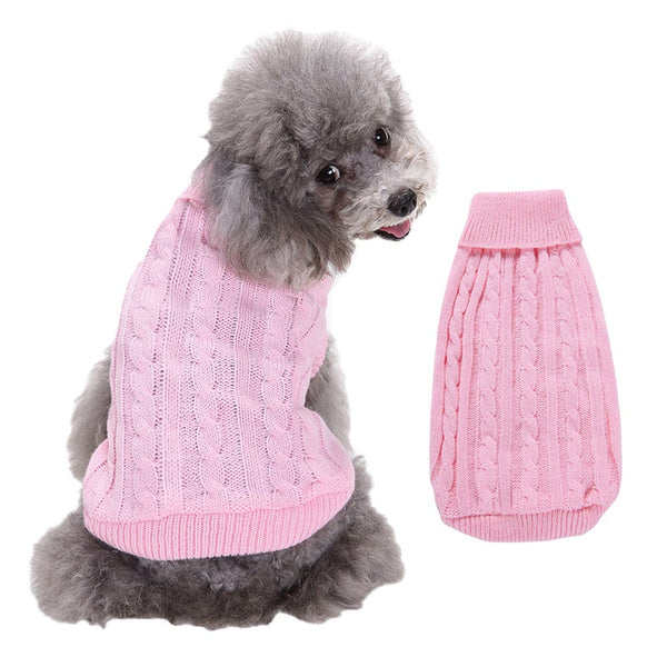 Pet Dog Sweaters Winter Warm Knitted Clothes Breathable Comf Dog Clothing & Shoes