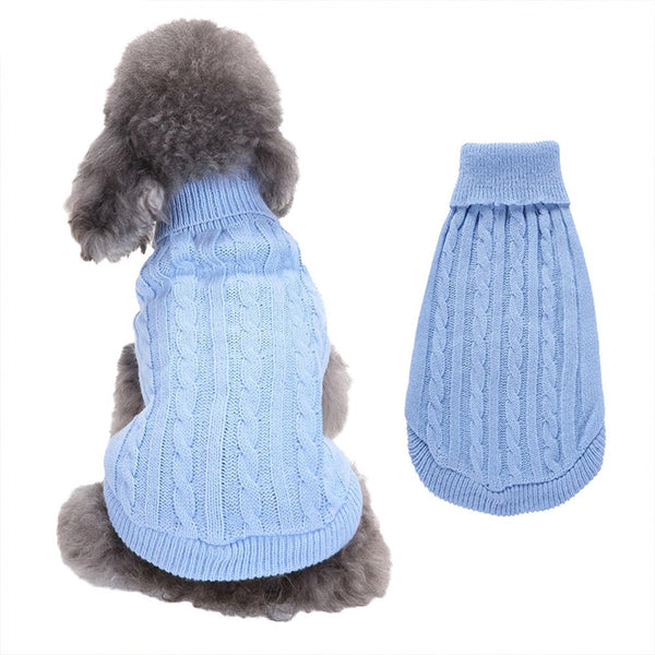 Pet Dog Sweaters Winter Warm Knitted Clothes Breathable Comf Dog Clothing & Shoes