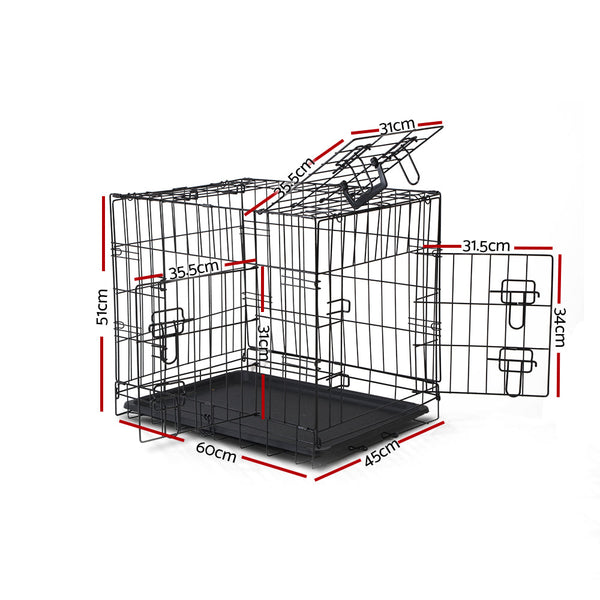 I.Pet Dog Cage 24Inch Black Dog Cages