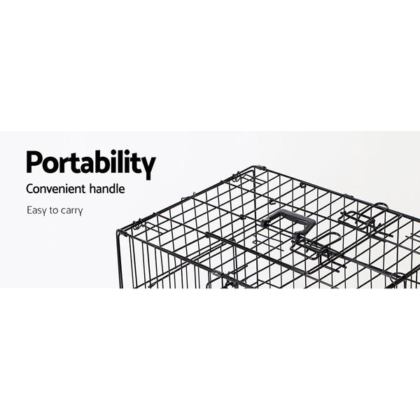 I.Pet Dog Cage 24Inch Black Dog Cages