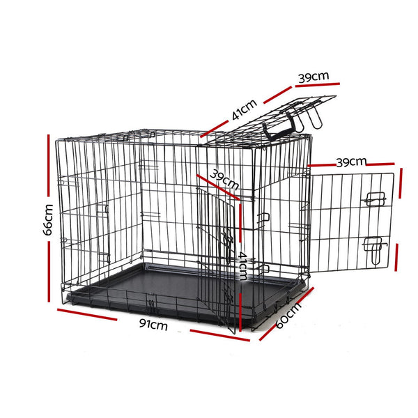 I.Pet Dog Cage 36Inch Black Dog Cages