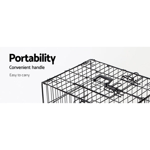 I.Pet Dog Cage 36Inch Black Dog Cages