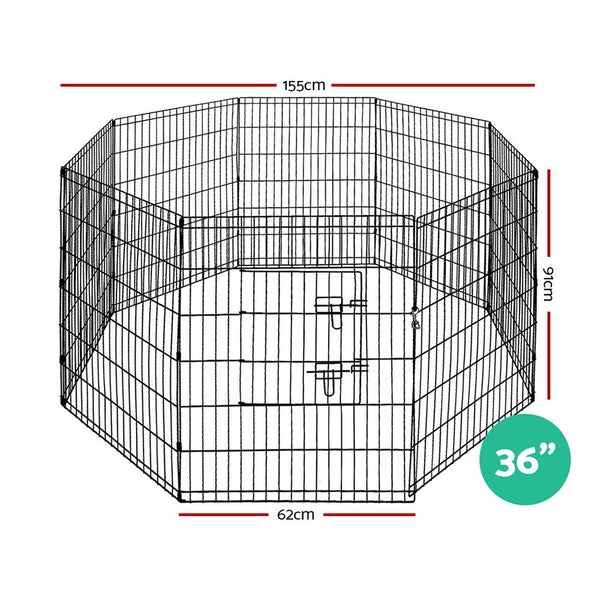 I.Pet Dog Playpen 36" 8 Panel Puppy Exercise Cage Enclosure Fence Fences & Pens