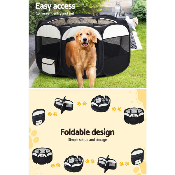 I.Pet Dog Playpen Enclosure Crate 8 Panel Pen Tent Bag Fence Puppy 3Xl