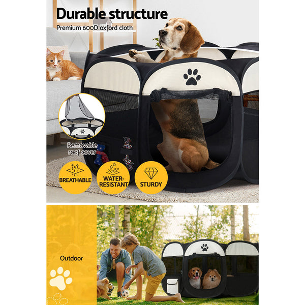 I.Pet Dog Playpen Enclosure Crate 8 Panel Pen Tent Bag Fence Puppy 3Xl