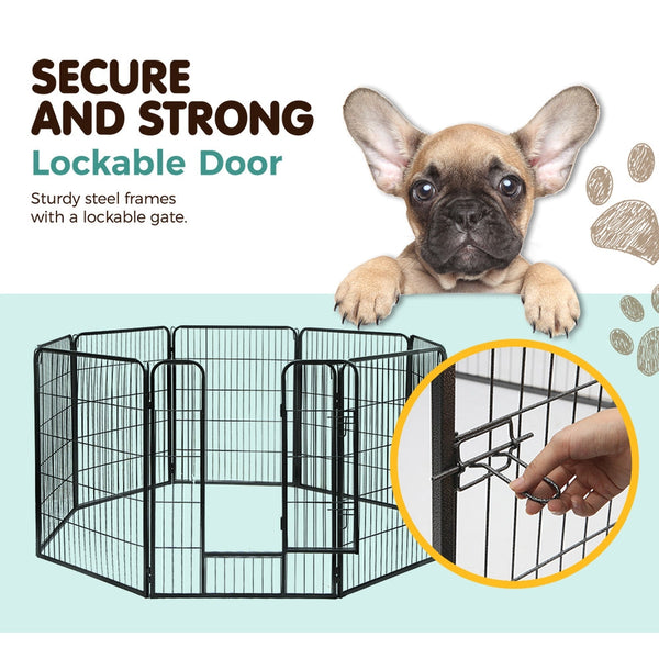I.Pet Playpen Dog 40" 8 Panel Puppy Enclosure Fence Cage