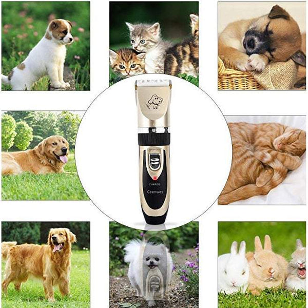 Pet Electric Hair Clipper Rechargeable Cordless Dogs Cats Grooming Clippers Kit Dog Grooming