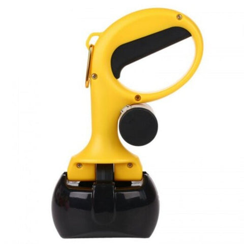 Pet Fangfang Portable Pooper Scooper With Dog Waste Dispenser Yellow Pooper Scooper & Bags