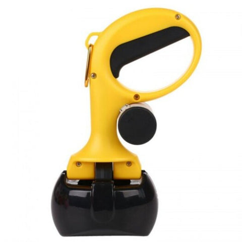 Pet Fangfang Portable Pooper Scooper With Dog Waste Dispenser Yellow