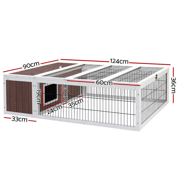 I.Pet Rabbit Hutch Chicken Coop Run Cage Habitat House Outdoor Large Small Animal Cages & Hutches