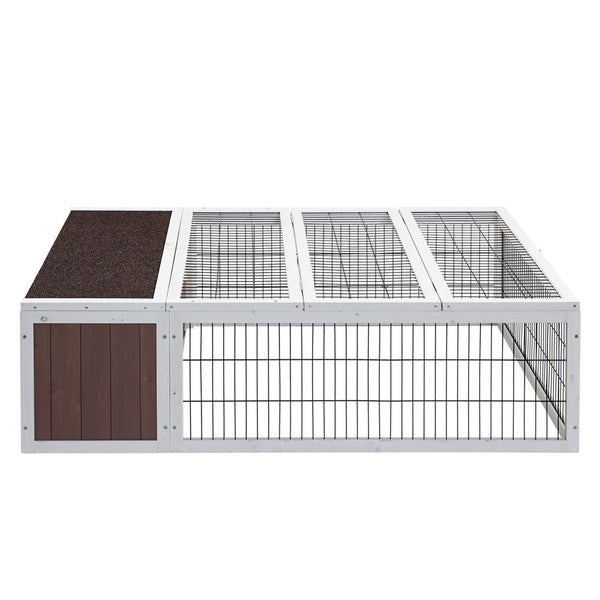 I.Pet Rabbit Hutch Chicken Coop Run Cage Habitat House Outdoor Large Small Animal Cages & Hutches