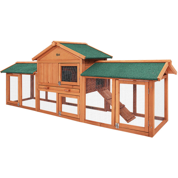 I.Pet Ipet Rabbit Hutch Chicken Coop Cage 220 Centimeter X 52 84 Fir Small Animal Cages & Hutches