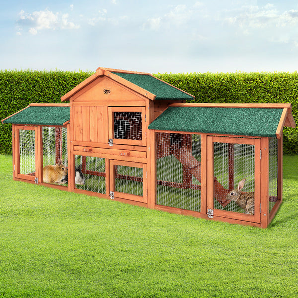 I.Pet Ipet Rabbit Hutch Chicken Coop Cage 220 Centimeter X 52 84 Fir Small Animal Cages & Hutches