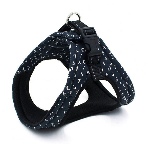 Pet Leash Harness For Small And Medium Sized Dogs Vest Type Reflective Printing Adjustment 50 To 58Cm