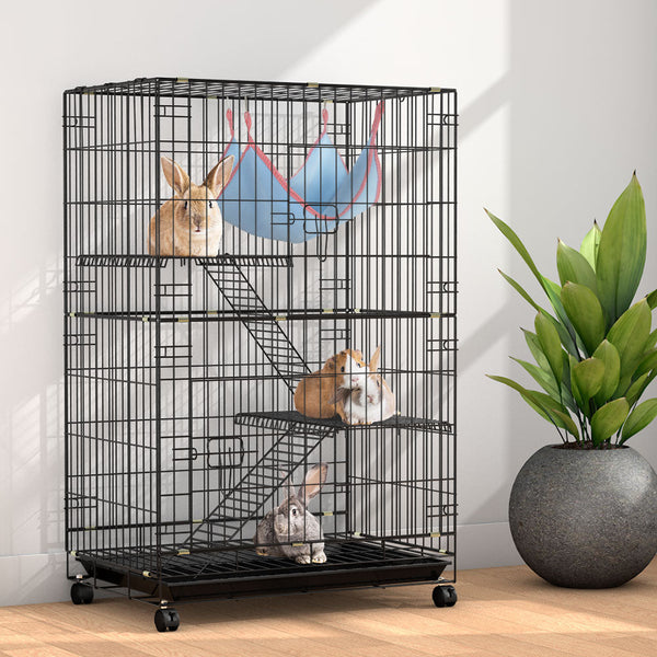 I.Pet Rabbit Cage Indoor Hutch Guinea Pig Bunny Ferret Hamster Outdoor