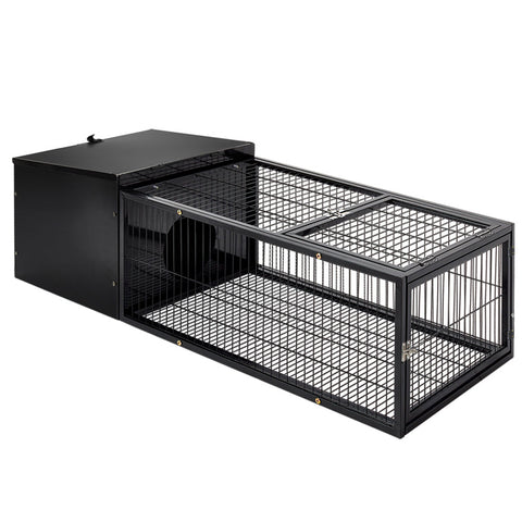 I.Pet Rabbit Cage Hutch Cages Indoor Outdoor Hamster Enclosure Metal Carrier 122Cm Length