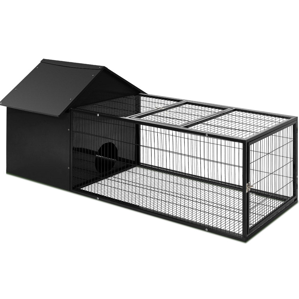 I.Pet Rabbit Cage Hutch Cages Indoor Outdoor Hamster Enclosure Metal Carrier 162Cm Length Small Animal Cages & Hutches
