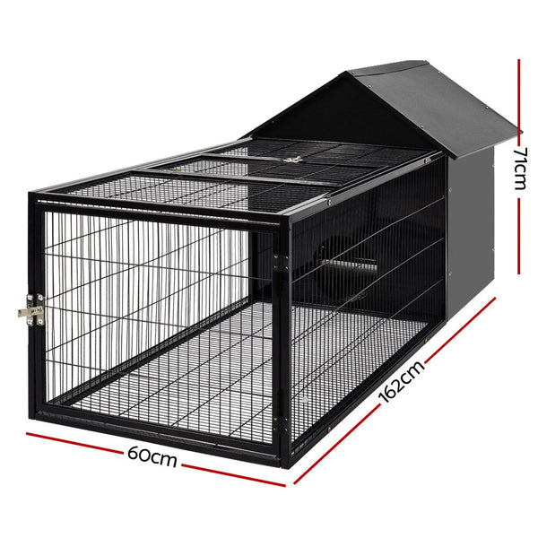 I.Pet Rabbit Cage Hutch Cages Indoor Outdoor Hamster Enclosure Metal Carrier 162Cm Length Small Animal Cages & Hutches