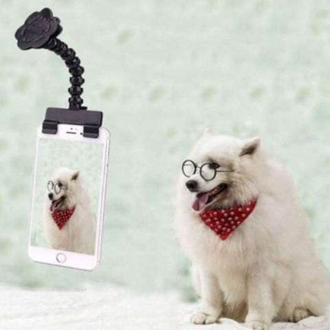 Pet Selfie Stick Photo Artifact Dog Look Camera Funny Tool Black