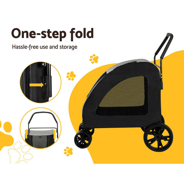 I.Pet Ipet Dog Stroller Pram Large Carrier Cat Travel Foldable Strollers 4 Wheels Dog Strollers