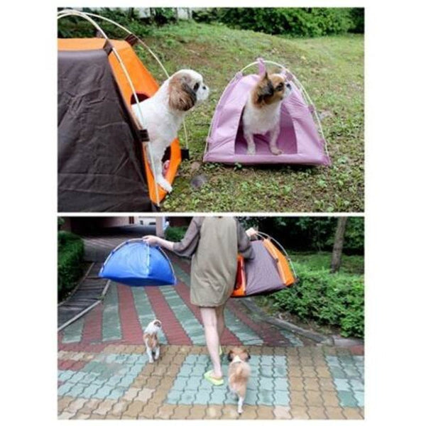 Pet Tent Dog Cat Oxford Cloth Outdoor Travel Supplies Pumpkin Orange