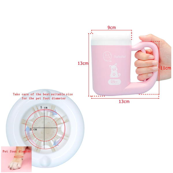 Pet Paw Cleaner Cup For Dog Feet Washer Soft Silicone Foot Tool Dog Grooming