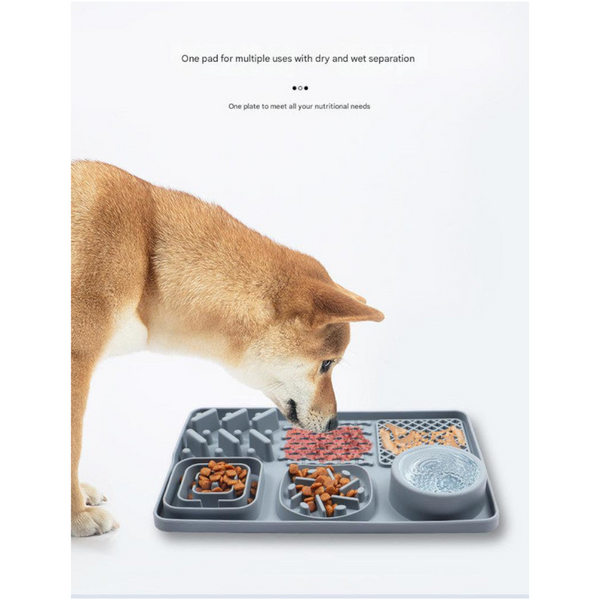 Pet Slow Feeder Lick Mat With Suction Cups Anti Anxiety Dog Feeding (Green) Dog Feeding Mats