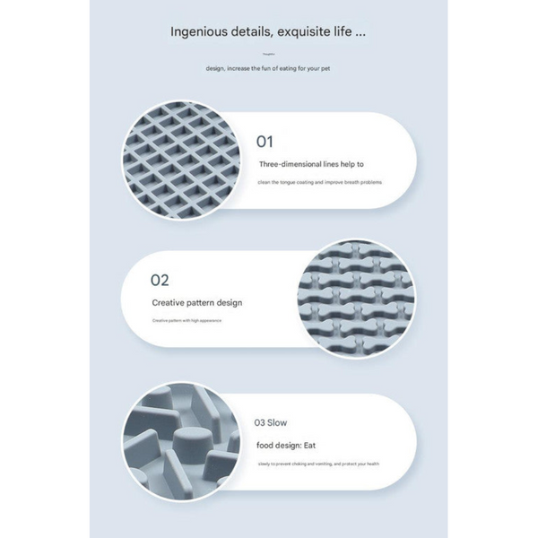 Pet Slow Feeder Lick Mat With Suction Cups Anti Anxiety Dog Feeding (Green) Dog Feeding Mats