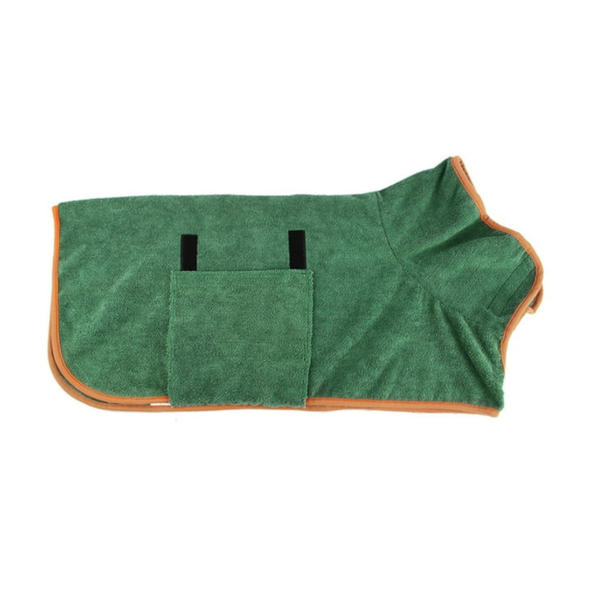 Pet Bathrobe Clothes Dog Drying Coat Soft Absorbent Towel Winter Risk Sick Wet Dog Grooming