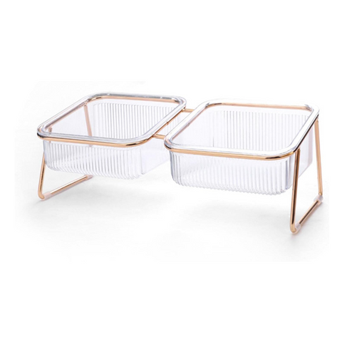 Pet Elevated Feeder Bowl Raised Stand Dog Cat Food Water Dishes Feeders & Fountains