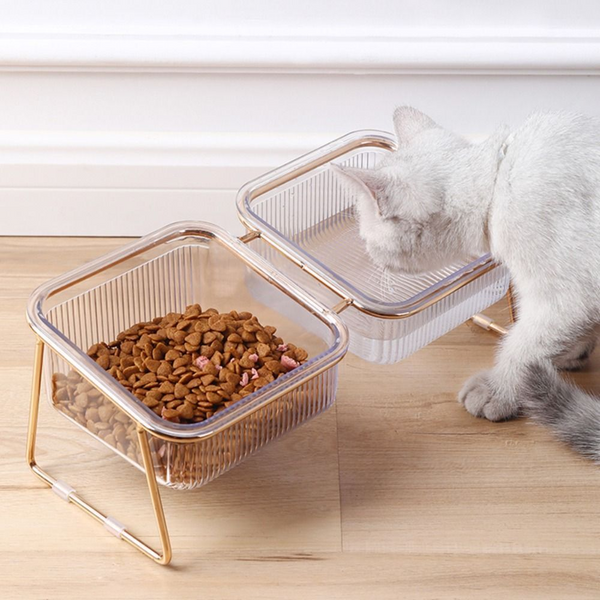 Pet Elevated Feeder Bowl Raised Stand Dog Cat Food Water Dishes Feeders & Fountains