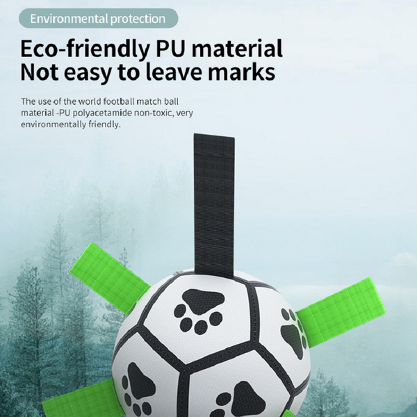 Dog Toys Pet Outdoor Soccer Ball Toys Tug Of War Dog Training Football With Grab Tabs