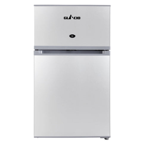 Glacio 65L Fridge Bar Freezer Cooler Upright 12V/24V/240V Silver Mini Fridges